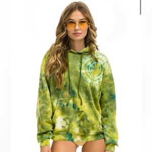 ✨AVIATOR NATION HAND DYED HOODIE - GREEN YELLOW✨